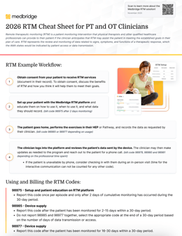 2026 RTM Cheat Sheet for PT and OT Clinicians
