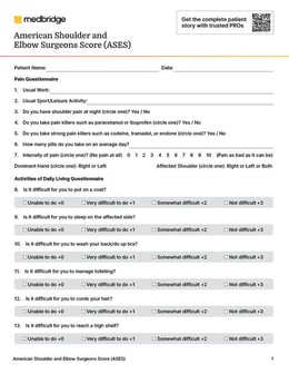 American Shoulder and Elbow Surgeons Score (ASES) PDF