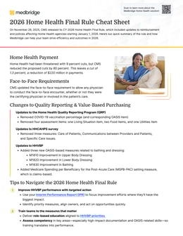 2026 Home Health Final Rule Cheat Sheet Download