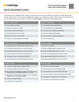Neck Disability Index
