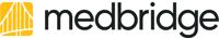 Medbridge logo with yellow and black stylized arches.