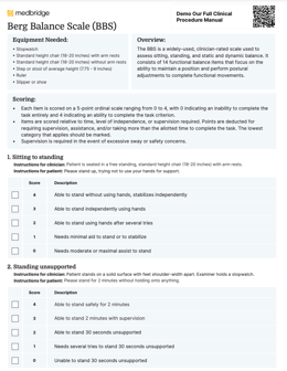 Berg Balance Test PDF
