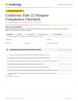 California Title 22 Compliance Checklist