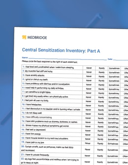 Central Sensitization Inventory Handout