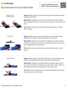 Free Low Back Pain Exercise Handout PDF