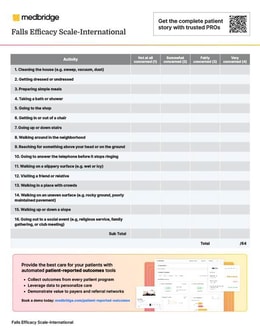 Falls Efficacy Scale International