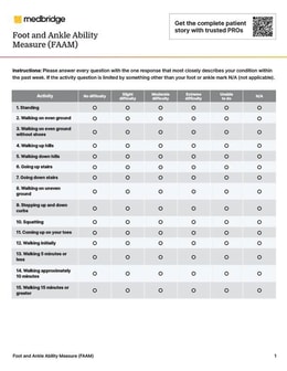 Foot and Ankle Ability Measure