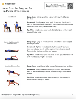 Hip Flexor Strengthening Exercises PDF