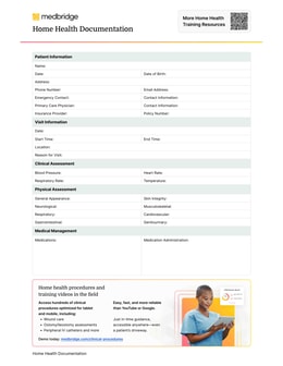Home Health Documentation Template