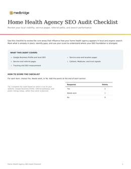 SEO Guide for Home Health Agencies PDF