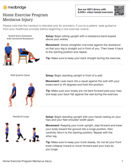 Free Meniscus Injury Exercises PDF