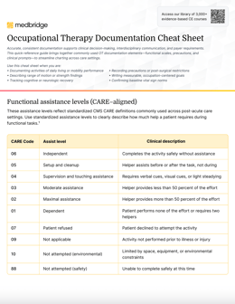 Occupational Therapy Documentation Cheat Sheet