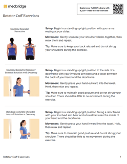 Rotator Cuff Tendinopathy Exercises PDF