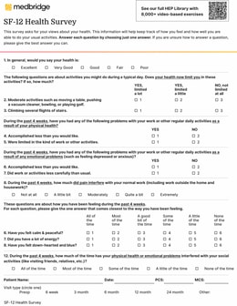 SF-12 Questionnaire