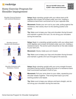 Shoulder Impingement Exercises PDF