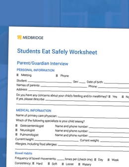 Students Eat Safely Worksheet Handout