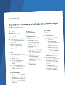The 3 Phases of Therapy After Distal Bicep Tendon Repair