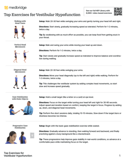 Top Exercises for Vestibular Hypofunction