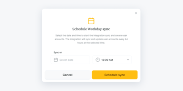 A medbridge healthcare sync scheduler with date and time options plus "Cancel" and "Schedule sync" buttons.