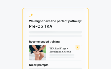 Screenshot of Medbridge point-of-care learning recommendations.