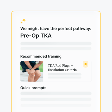 Screenshot of Medbridge point-of-care learning recommendations.