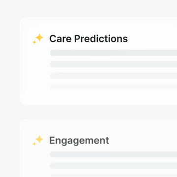Screenshot of Medbridge care predictions and engagement features.