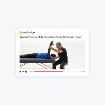 Screenshot of early Medbridge continuing education course.