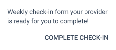 Weekly check-in form is ready to complete in medbridge patient care software.