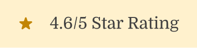A gold star icon appears next to "4.6/5 Star Rating" for medbridge patient care software on a beige background.