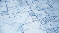 A Medbridge architectural blueprint displaying floor plans with measurements.