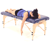 A person in a serene massage setting illustrates hybrid care with medbridge's digital healthcare.