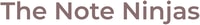 The Note Ninjas logo features a bold sans-serif font on white, highlighting their modern healthcare software mission with medbridge.