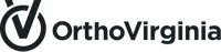 OrthoVirginia logo with a check mark in a circle, next to the company name in bold black text.
