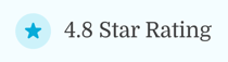 A blue star icon beside "4.8 Star Rating" indicates medbridge’s high-quality healthcare training.