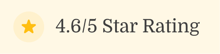 Image of a 4.6 out of 5 star rating with a yellow star icon for medbridge.