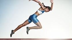 female athlete running - rate of force development