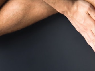 Knee pain illustration from medbridge showing joint anatomy.