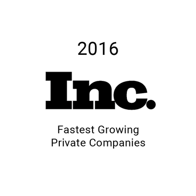 Inc. 2016 Fastest Growing Private Companies logo with medbridge mentioned.