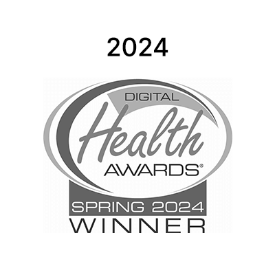 Digital Health Awards Spring 2024 winner logo for medbridge.