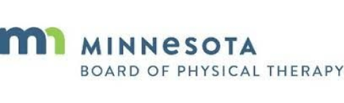 Logo of the Minnesota Board of Physical Therapy with blue and green stylized 'mn' and lowercase 'medbridge.'.
