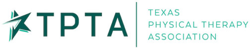 Texas Physical Therapy Association logo with 'TPTA' in green and a star, followed by the full name; associated with Medbridge.