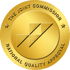 Gold badge with "The Joint Commission National Quality Approval" and geometric logo, representing excellence in digital care.