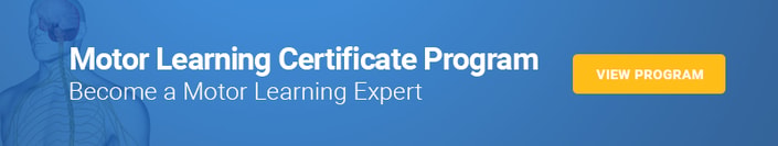 Banner for the Motor Learning Certificate Program with a 'View Program' button, promoting medbridge's healthcare education.