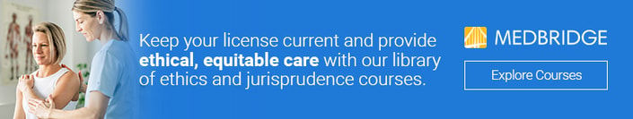 A healthcare professional assists a patient, showcasing medbridge's ethical training integration with digital solutions.