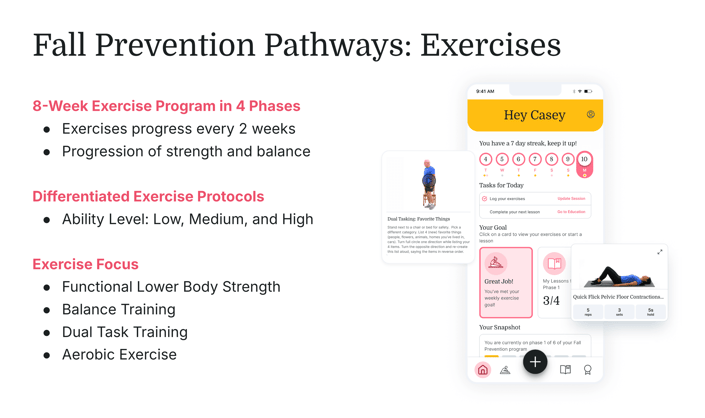 fall prevention pathways: exercises