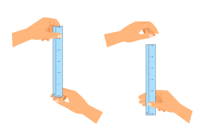 Hands holding a blue ruler illustrate adaptability, ideal for digital healthcare and medbridge themes.